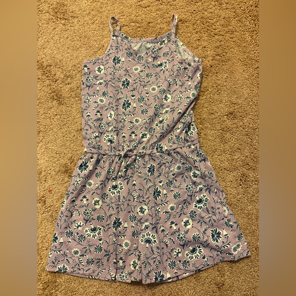 Wonder Nation Floral Kids One Piece - Pink and Blue